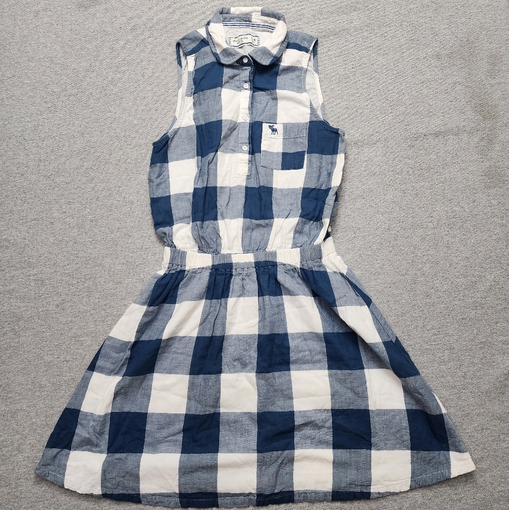 Abercrombie & Fitch Navy and White Plaid Kids Dress